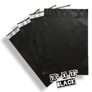 100 Poly Mailers 10x13 Black (100% Recycled)